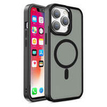 Magnetyczne etui Color Matte Case do iPhone 15 - czarne