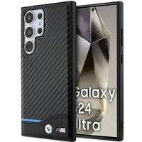 Etui BMW Leather Carbon na Samsung Galaxy S24 Ultra - czarne