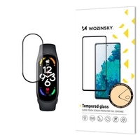 Wozinsky Full Glue Xiaomi Mi Band 7 schwarzes gehärtetes Glas