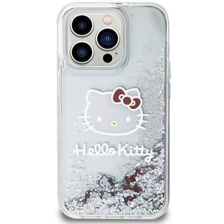 Hello Kitty Liquid Glitter Charms Kitty Head Hülle für iPhone 11 / Xr – Silber