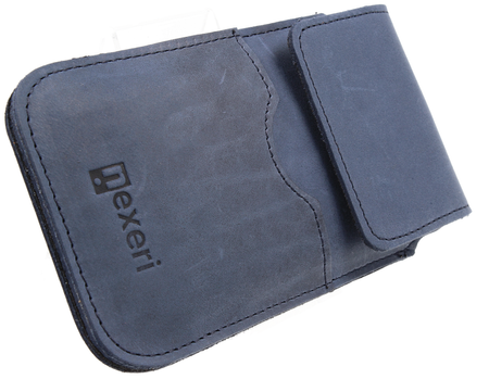 Kabura Pionowa IPHONE 13 / 13 PRO / 12 / 12 PRO Etui Skórzane do Paska Otwierana Portfel Nexeri Flap Leather granatowa