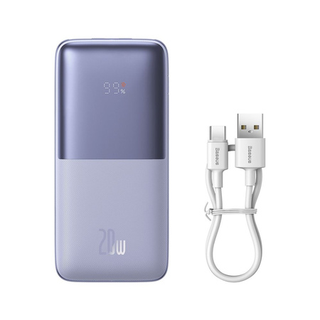 Baseus Baseus Pro 10000mAh 20W Powerbank Violet with USB Type A - USB Type C 3A 0.3m cable (PPBD040205)