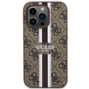 Guess GUHMP14XP4RPSW iPhone 14 Pro Max 6.7" brązowy/brown hardcase 4G Printed Stripes MagSafe