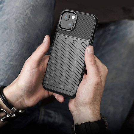 Thunder Case Flexible Tough Rugged Cover TPU Case for iPhone 13 mini black