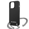 Original Case IPHONE 13 PRO MAX Karl Lagerfeld Hardcase Leather Textured And Chain (KLHCP13XPMK) black