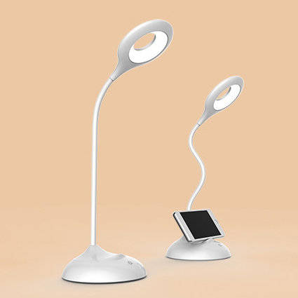 LED reading lamp with clip + black micro USB cable