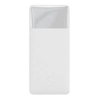 Baseus Bipow Powerbank mit Display 30000mAh 15W weiß (Overseas Edition) + USB-A - Micro USB Kabel 0,25m weiß (PPBD050202)