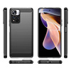 Carbon Case Flexible Cover Sleeve for Xiaomi Poco X4 Pro 5G black