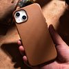 iCarer Case Leather genuine leather case cover for iPhone 14 brown (WMI14220705-BN) (MagSafe Compatible)