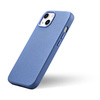 iCarer Litchi Premium Leather Case iPhone 14 Magnetic Leather Case with MagSafe light blue (WMI14220709-LB)