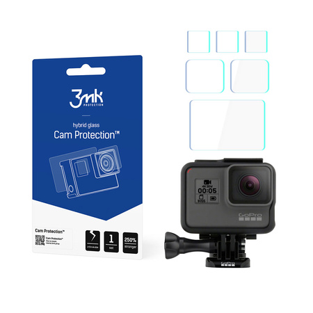 3MK FlexibleGlass Lens GoPro HERO 5/6/7 Szkło hybrydowe na ekran kamery 4szt