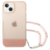 Guess Translucent Pearl Strap - Etui iPhone 14 Plus (różowy)