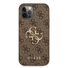 Guess GUHCP12M4GMGBR iPhone 12/12 Pro 6,1" brązowy/brown hardcase 4G Big Metal Logo