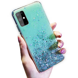 Case SAMSUNG GALAXY S22+ PLUS Sequins Glue Glitter Case mint