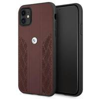 Etui BMW BMHCN61RSPPR iPhone 11 6,1" czerwony/red hardcase Leather Curve Perforate