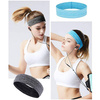 Elastic fabric headband for running fitness blue