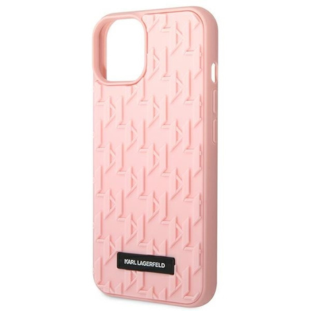 Karl Lagerfeld Monogram 3D Pattern - Etui iPhone 14 Plus (różowy)