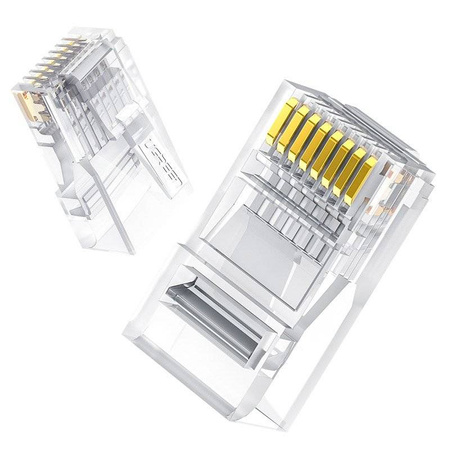 Ugreen 10x wtyk wtyczka złączka końcówka RJ45 8P8C Cat 6 przezroczysty (50961)