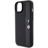 BMW Perforierte Tricolor Line Hülle für iPhone 15 Plus / 14 Plus – Schwarz