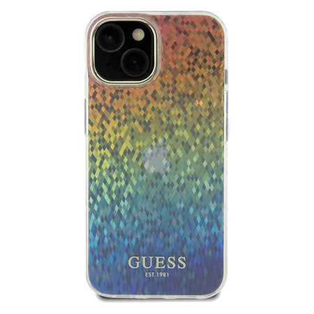 Guess nakładka do iPhone 14 6,1&quot; GUHCP14SHDECMI HC IML FACETED MIRROR DISCO IRIDESCENT