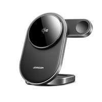 Ładowarka indukcyjna Joyroom JR-W17 Qi 3w1 bezprzewodowa - czarna
