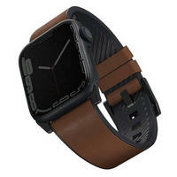 UNIQ Straden Apple Watch Series 4/5/6/7 / SE 42/44 / 45mm strap. Leather Hybrid Strap brown / brown