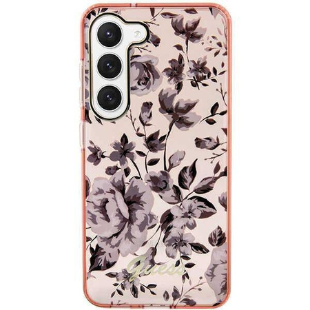 Guess GUHCS23MHCFWSP S23+ S916 różowy/pink hardcase Flower Collection
