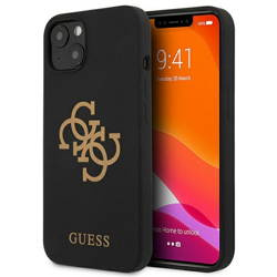 Guess nakładka do iPhone 13 Mini 5,4&quot; GUHCP13SLS4GGBK czarny hard case Silicone 4G Logo