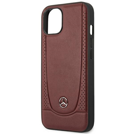 Schutzhülle IPHONE 14 PLUS Mercedes Leather Urban Line (MEHCP14MARMRE) rot