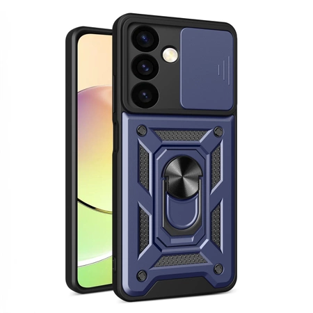 Etui Hybrid Armor Camshield do Samsung Galaxy A35 pancerne z osłoną na aparat - niebieskie