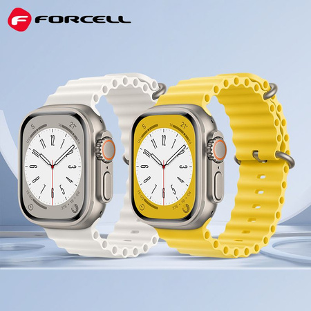 FORCELL F-DESIGN FA12 pasek / opaska do Apple Watch 38/40/41mm zólta