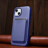 iCarer Case Leather Genuine Leather Case Cover for iPhone 14 Light Purple (WMI14220705-LP) (MagSafe Compatible)