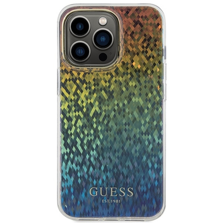 Etui Guess IML Faceted Mirror Disco Iridescent na iPhone 15 Pro Max - wielokolorowe