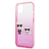 Karl Lagerfeld KLHCP13STGKCP iPhone 13 mini 5,4&quot; Hardcase Pink / Pink Gradient Ikonik Karl &amp; Choupette