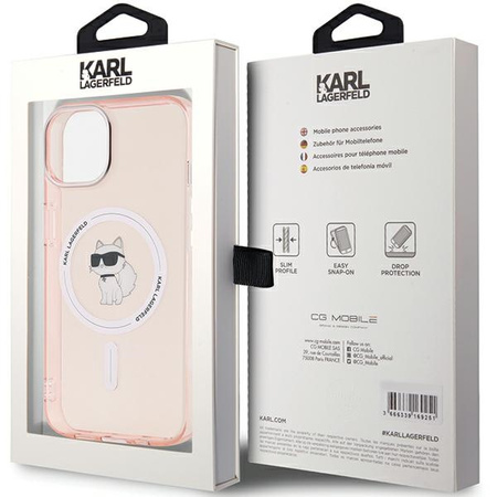 Karl Lagerfeld KLHMP14SHFCCNOP iPhone 14 / 15 / 13 6.1" różowy/pink hardcase IML Choupette MagSafe