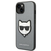 Karl Lagerfeld Saffiano Choupette Head Patch Case – Etui iPhone 14 Plus (srebrny)