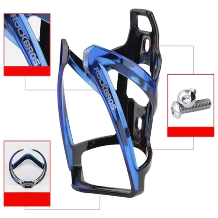 Rockbros FK338 bicycle holder for water bottle - black and blue