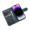 iCarer Oil Wax Wallet Case 2in1 Cover iPhone 14 Pro Anti-RFID Leder Flip Case Blau (WMI14220722-BU)