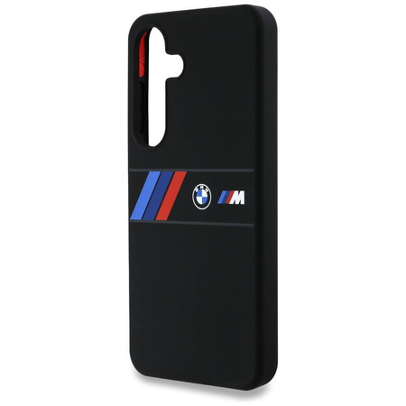 Schutzhülle SAMSUNG GALAXY S25 BMW Silicone Middle Tricolor Stripes MagSafe schwarz