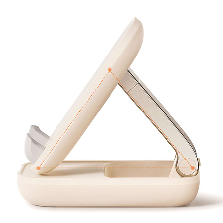 Adjustable phone stand with mirror Baseus Seashell Series - beige