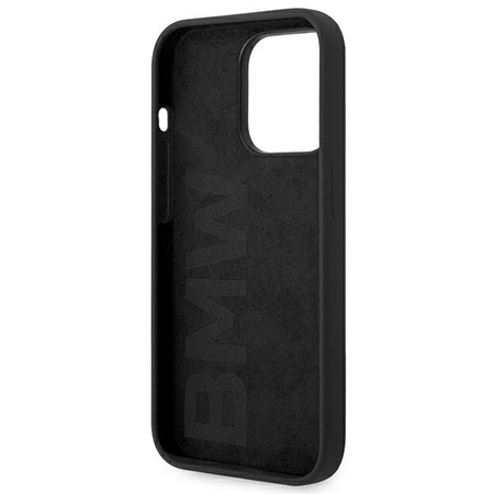 BMW Liquid Silicone Case Metal Logo – Etui iPhone 14 Pro Max (Czarny)