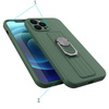 Ring Case silicone case with finger grip and stand for Samsung Galaxy S21+ 5G (S21 Plus 5G) dark blue