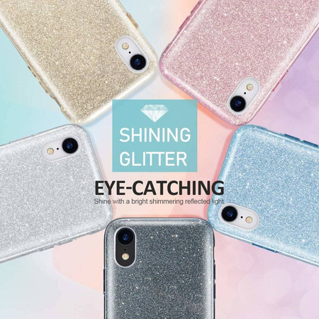 Żelowe etui z brokatem, cienkie, pokrowiec Glitter SAMSUNG GALAXY A10 złoty