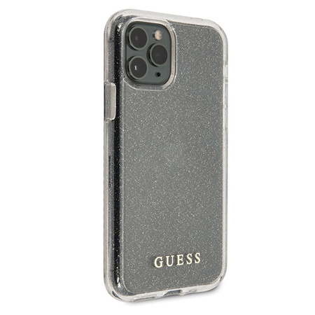 Guess GUHCN65PCGLSI iPhone 11 Pro Max srebrny/silver hard case Glitter