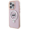 Karl Lagerfeld KLHMP15LHMRSCHP iPhone 15 Pro 6.1&quot; pink/pink hardcase Ring Stand Choupette Head MagSafe