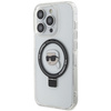 Karl Lagerfeld KLHMP15LHMRSKHH iPhone 15 Pro 6.1&quot; white/white hardcase Ring Stand Karl Head MagSafe