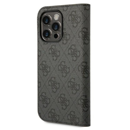 Guess 4G Metal Camera Outline Booktype Case - Etui iPhone 14 Pro Max (czarny)