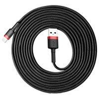 Kabel USB iPhone Lightning 2A 3m Baseus Cafule Cable (CALKLF-R91) czarno-czerwony