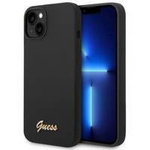 Guess GUHCP14MSLSMK iPhone 14 Plus 6.7 &quot;black / black hard case Silicone Vintage Gold Logo