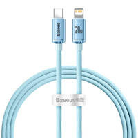 Baseus Crystal Shine Series USB Typ C Kabel - Lightning Ladeleistung 20 W 1,2 m blau (CAJY001303)